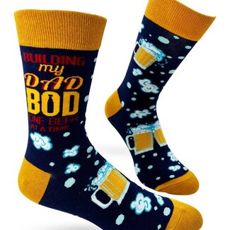 Building My Dad Bod... - Men's Novelty Crew Socks