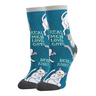 Real Men | Women's Cotton Crew Funny Socks