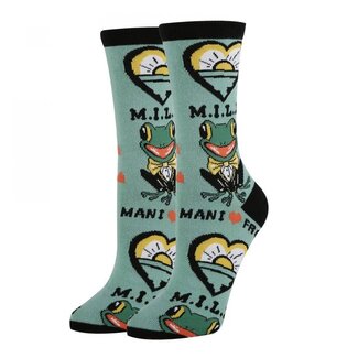 M.I.L.F | Women's Funny Novelty Frog Crew Socks