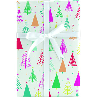 10 FT Roll Wrap - Bold Bright-Painted Trees