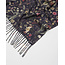 Fable England Wolf Garden Navy Scarf with Tassels