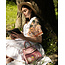 Fable England Morning Song Bird Embroidered Mini Pink Tote