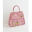 Fable England Morning Song Bird Embroidered Mini Pink Tote