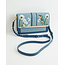 Fable England Embroidered Kingfisher Blue Cross Body Purse