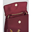 Fable England Fox & Mushroom Embroidered Burgundy Satin Tote