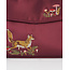 Fable England Fox & Mushroom Embroidered Burgundy Satin Tote