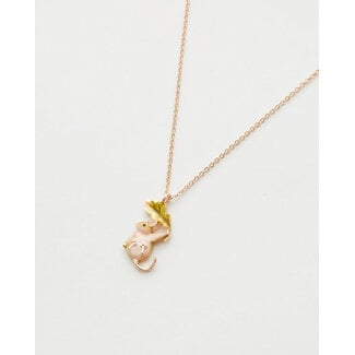 Fable England Enamel Dormouse Short Necklace