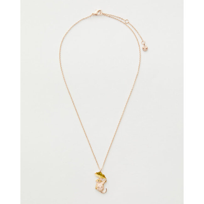 Fable England Enamel Dormouse Short Necklace