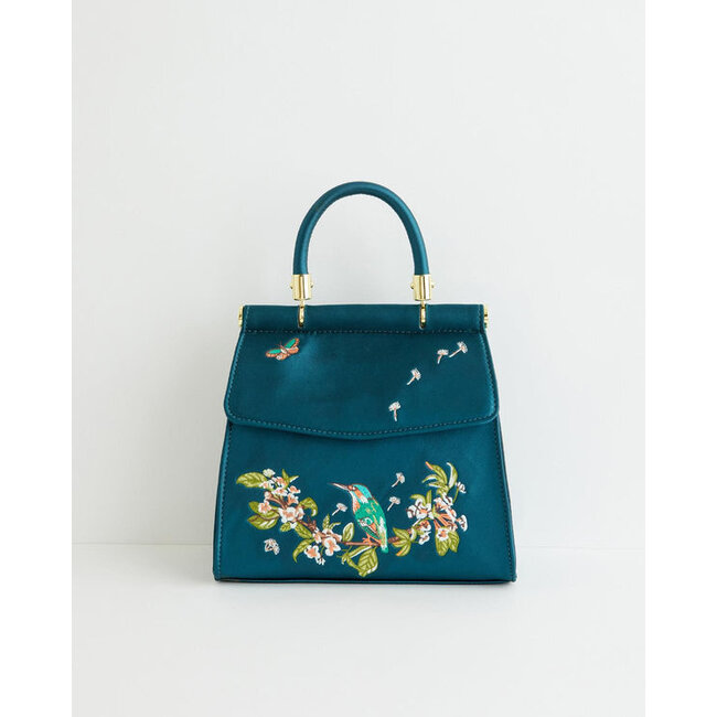 Fable England Morning Song Kingfisher Mini Teal Tote
