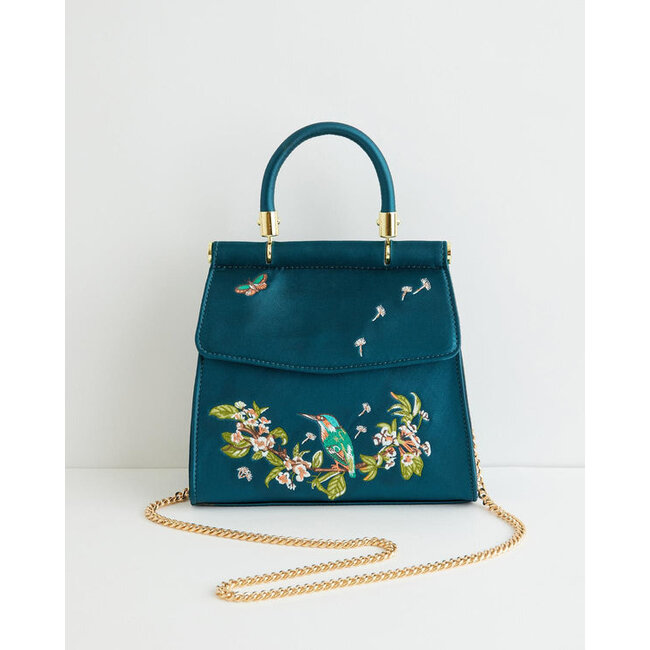 Fable England Morning Song Kingfisher Mini Teal Tote