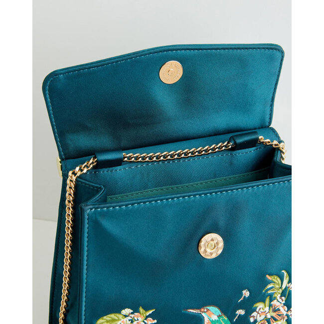 Fable England Morning Song Kingfisher Mini Teal Tote