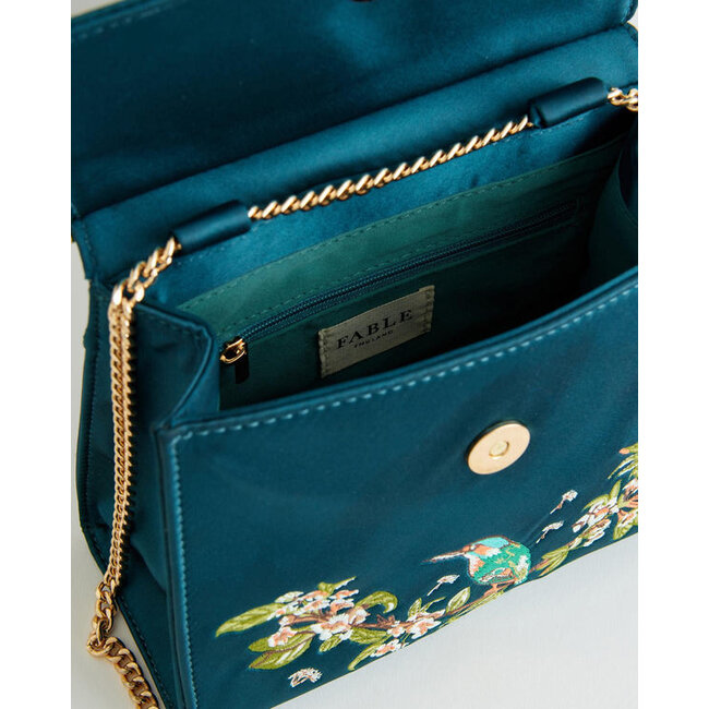 Fable England Morning Song Kingfisher Mini Teal Tote