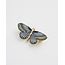 Fable England Deco Butterfly Blue Brooch