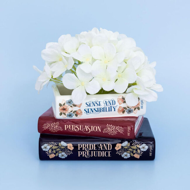 Stacked Books Planter - Jane Austen
