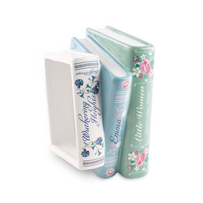Planter - Stacked Books (Wuthering Heights, Emma etc.)