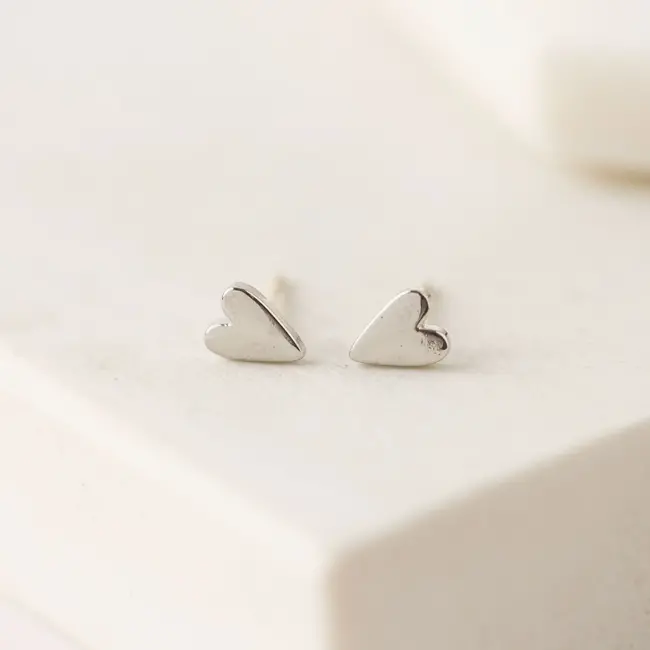 Lover’s Tempo Everly Heart Stud Earrings (gold or silver)