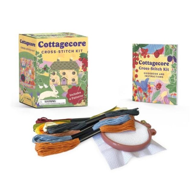 Cottagecore Cross-Stitch Kit: Includes 4 Patterns