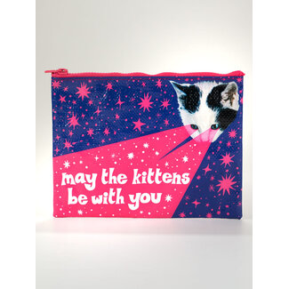 Blue Q May The Kittens Be With You Zipper Pouch