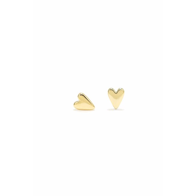 Lover’s Tempo Everly Heart Stud Earrings (gold or silver)