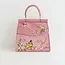 Fable England Morning Song Bird Embroidered Mini Pink Tote