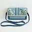 Fable England Embroidered Kingfisher Blue Cross Body Purse