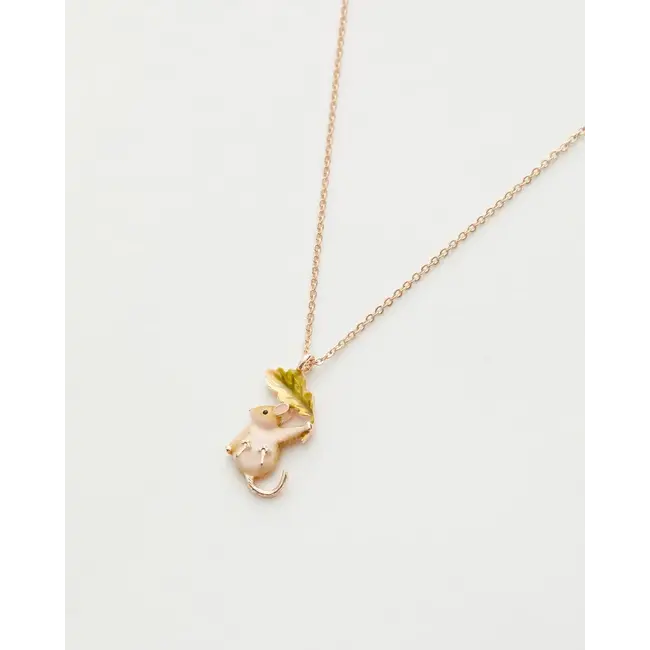 Fable England Enamel Dormouse Short Necklace