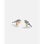 Fable England Enamel Blue Tit Stud Earrings