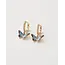 Fable England Enamel Blue Butterfly Huggie Earrings