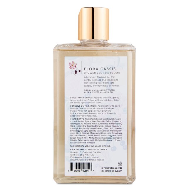 Mistral Luxe Shower Gel 8.7 fl oz - Flora Cassis