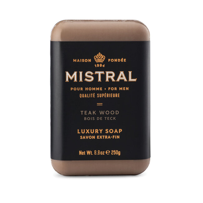 Mistral Mistral Men’s Bar Soap 250g - Teak Wood