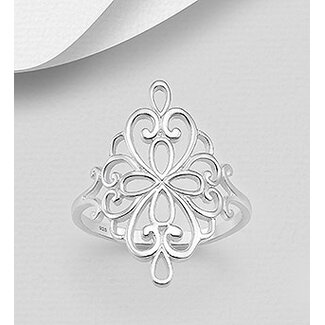 Sterling Sterling Silver Swirl  Filigree Ring - FINAL SALE