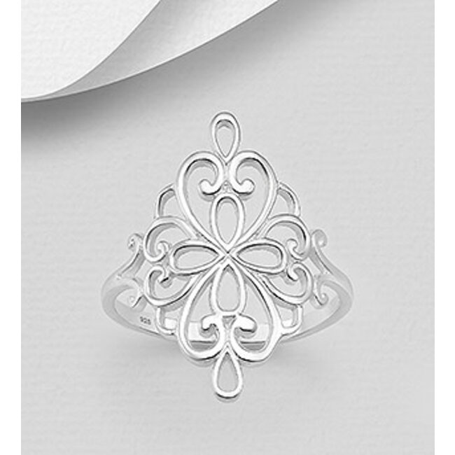 Sterling Sterling Silver Swirl  Filigree Ring - FINAL SALE