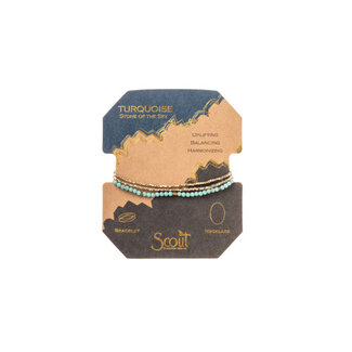 Scout Delicate Stone Necklace/Bracelet - Turquoise/Gold