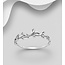 Sterling Oxidized Silver Leaf Ring
