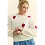 Suzanne - Strawberry Balloon Sleeve  Sweater