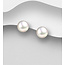 Sterling Studs-1/3” Pearl Earring