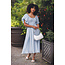 Papillon Emma - Smocked Dress With Puff Sleeves in Blue