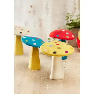 Dotty Rainbow Mushroom Topper/Ornament (more colours)