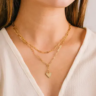 Lover’s Tempo Verona Pave Heart Layered Necklace