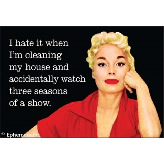 Ephemera Magnet - I Hate it When I'm Cleaning