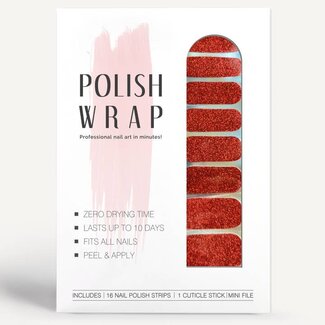 Polish Wrap Nail Polish Strips - Ruby Sparkles