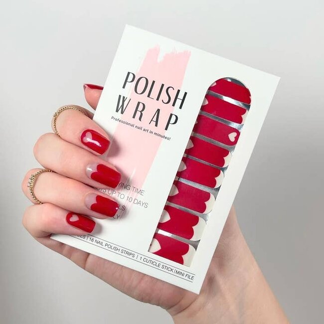 Polish Wrap Nail Polish Strips - Queen of Hearts