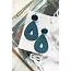 Petal & Posy Ellipse Earrings in Willow