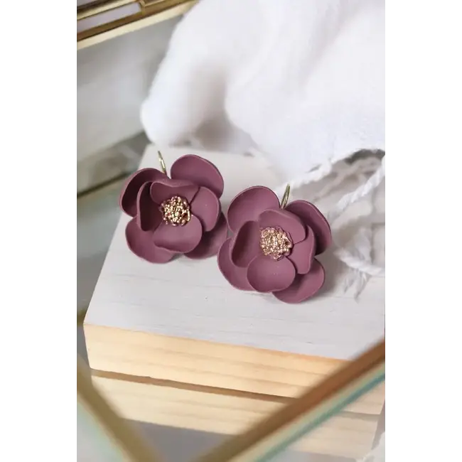 Petal & Posy Eventide Bloom Earrings in Beet