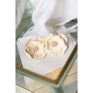 Petal & Posy Eventide Bloom Earrings in Buttercream