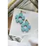 Petal & Posy Groove Earrings in Blue Sage