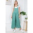 Luci - Floral Overalls in Green