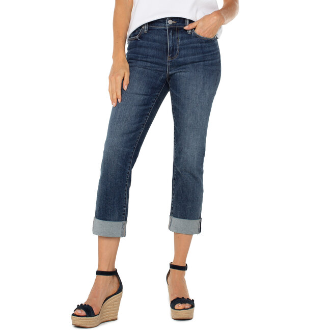 Liverpool Los Angeles Charlie Crop Wide Rolled Cuff Jeans