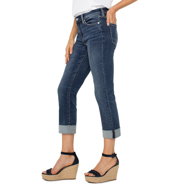 Liverpool Los Angeles Charlie Crop Wide Rolled Cuff Jeans