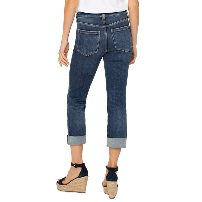 Liverpool Los Angeles Charlie Crop Wide Rolled Cuff Jeans